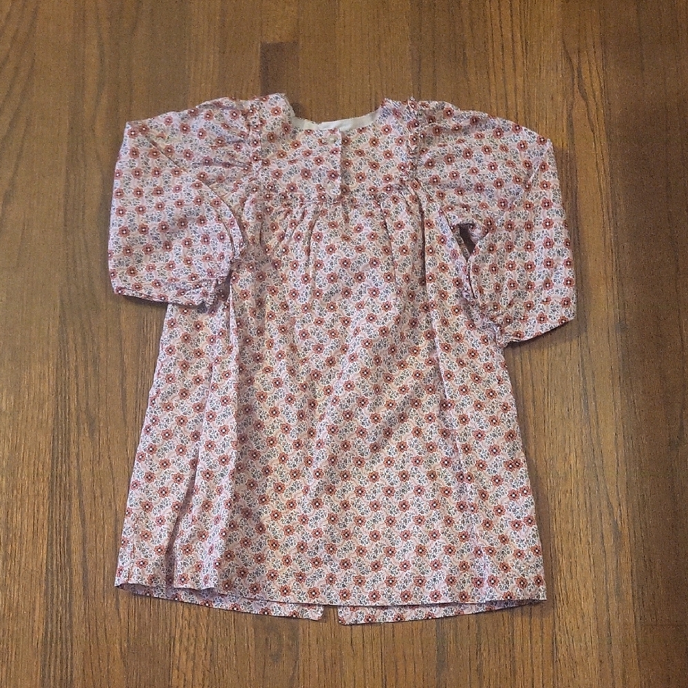 Bonton Floral Kids Dress - Pink and White